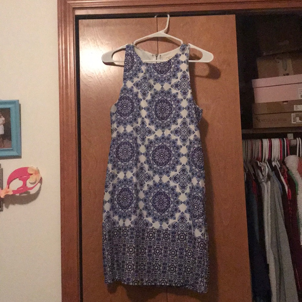 Blue shift dress